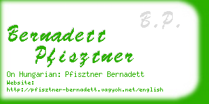 bernadett pfisztner business card